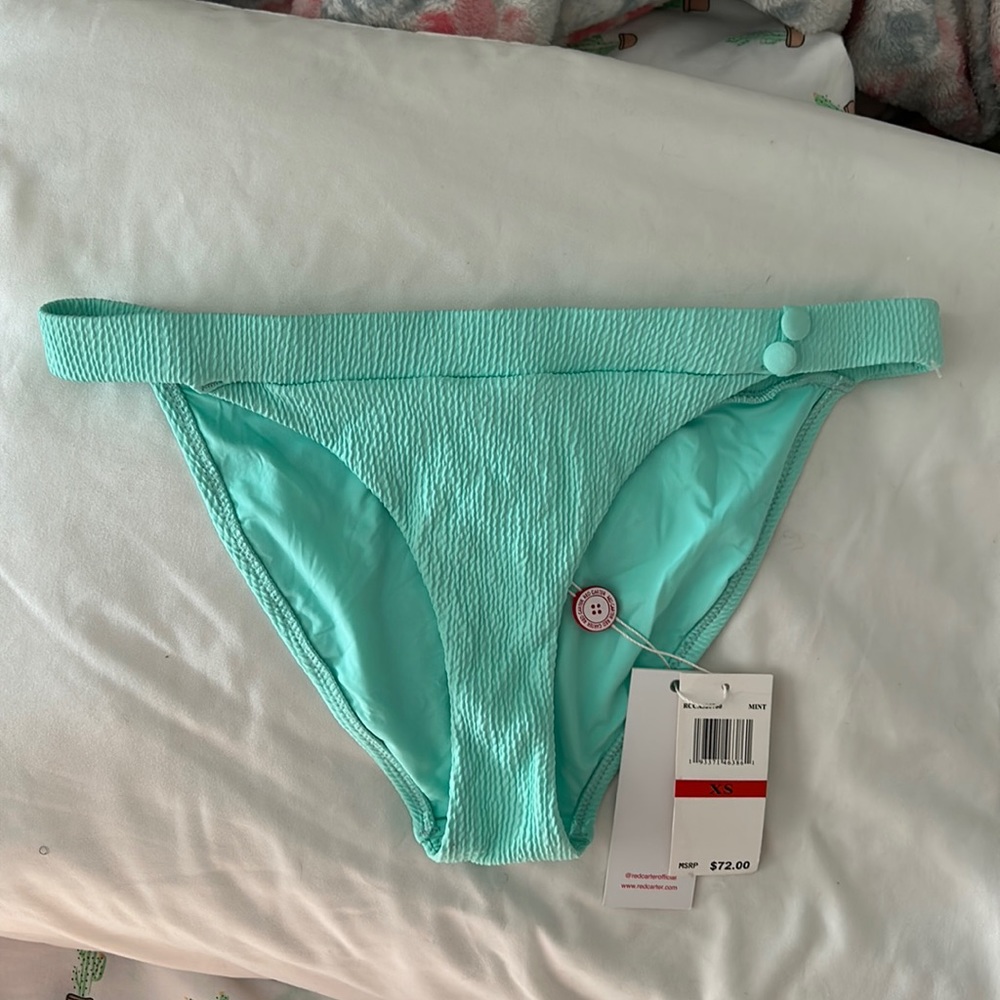 RED CARTER BIKINI BOTTOM SWIMSUIT SWIMWEAR SIZE XS MSRP $72.00 NWT